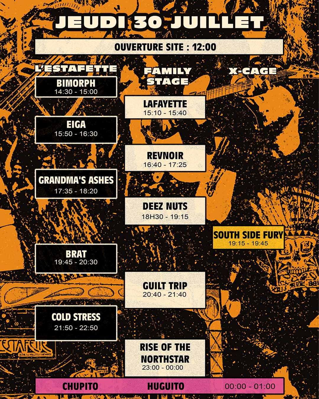 Running Order - Jeudi