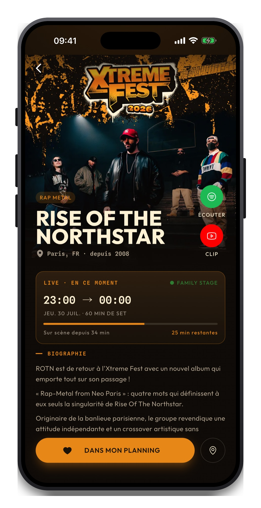 Aperçu app - Artistes